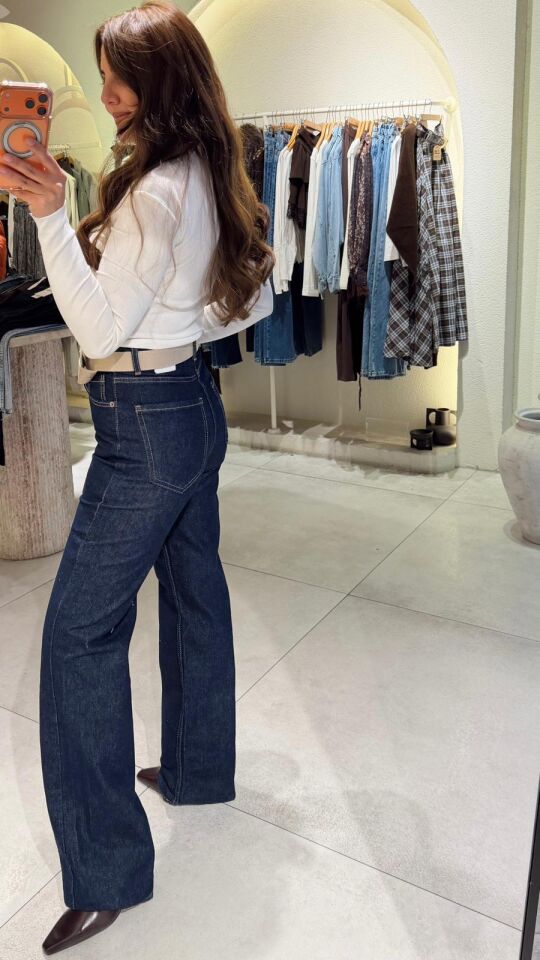 Dikişli Straight Laci Jean