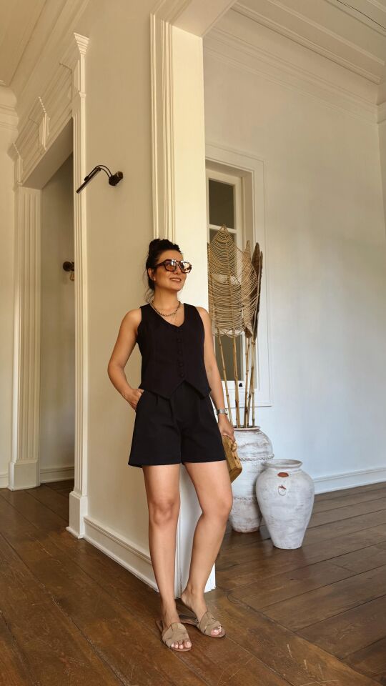 Premium Crep Takım Siyah