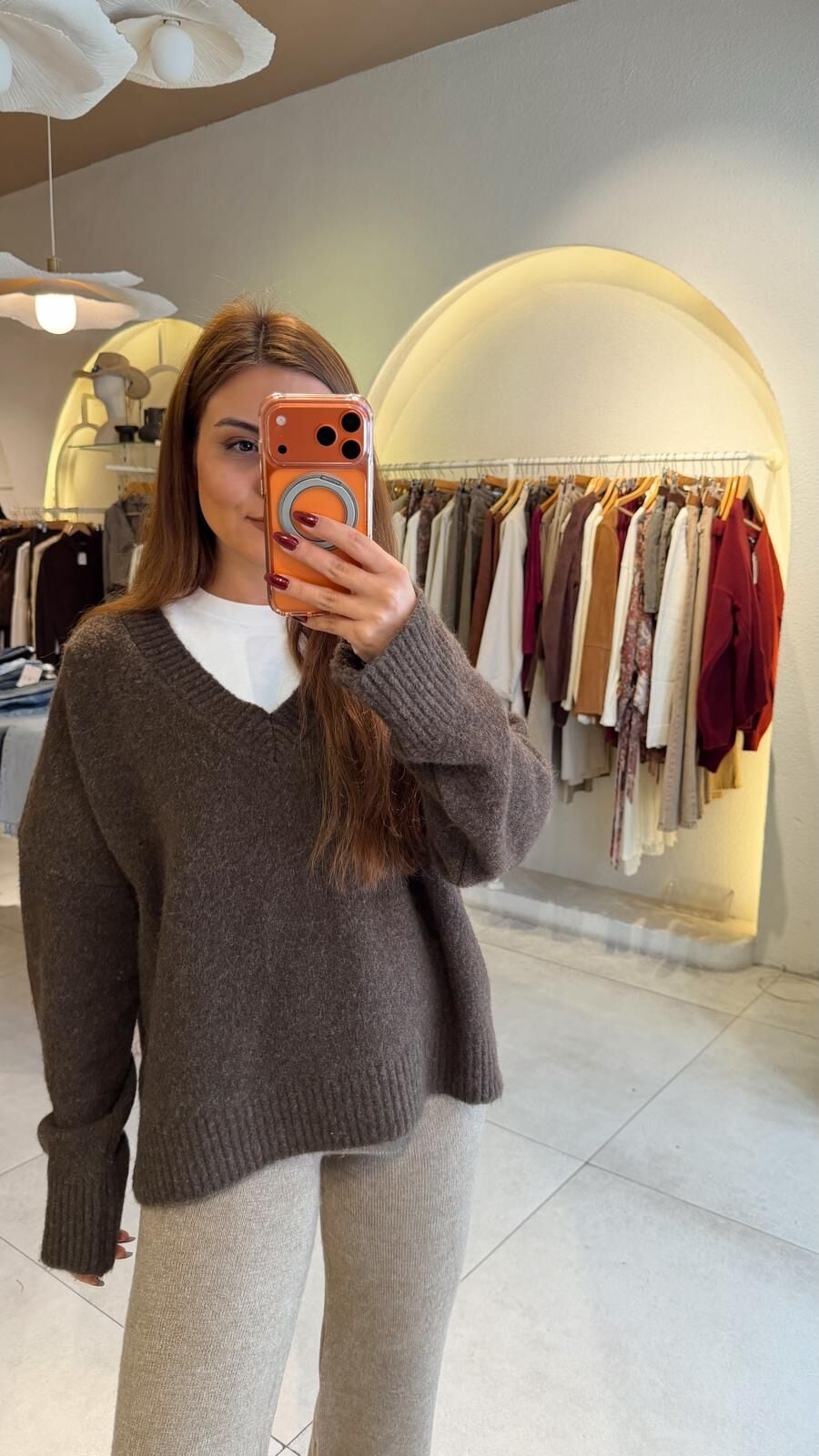 V Yaka Yumoş Kazak Kahve