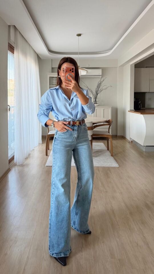 Msm Wide Leg Açık Mavi