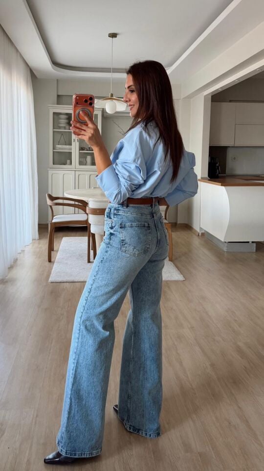 Msm Wide Leg Açık Mavi