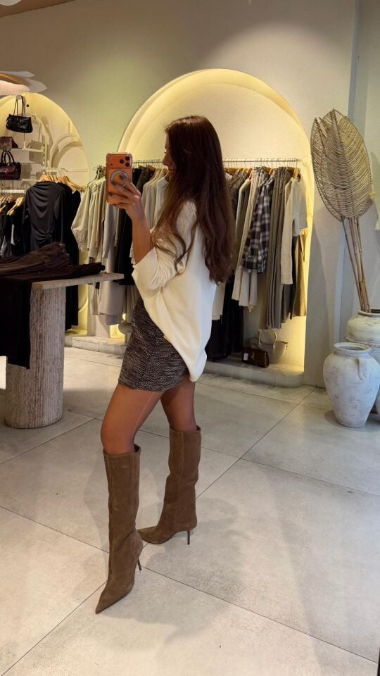 Kahve Kırçıllı Anvelop Şortetek