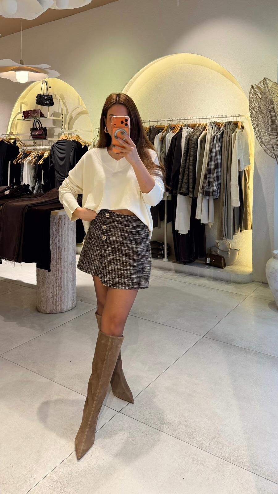 Kahve Kırçıllı Anvelop Şortetek