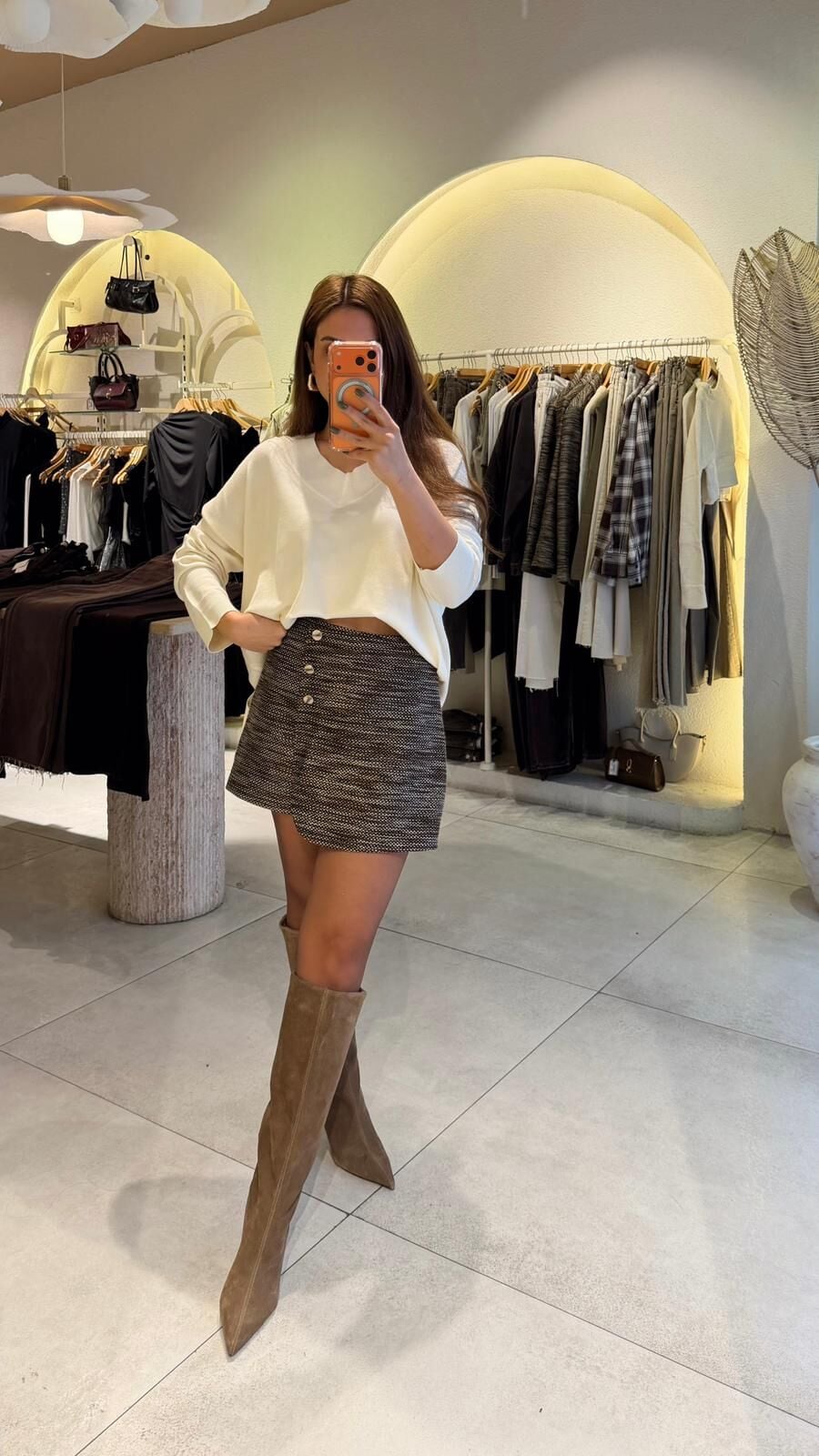 Kahve Kırçıllı Anvelop Şortetek