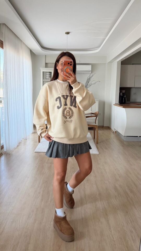 Nyc Bej Sweatshirt
