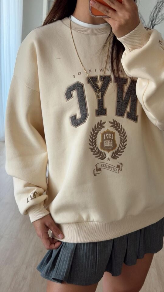 Nyc Bej Sweatshirt