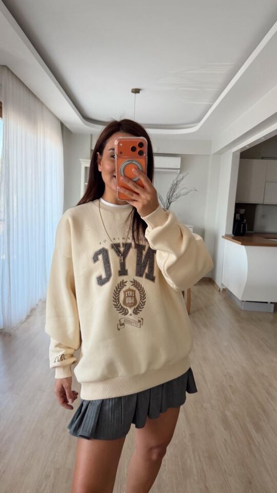 Nyc Bej Sweatshirt