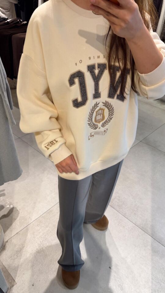 Nyc Bej Sweatshirt