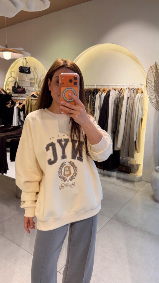 Nyc Bej Sweatshirt
