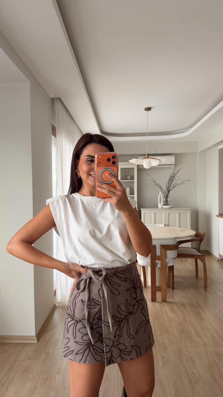 Vatkalı Tshirt Beyaz