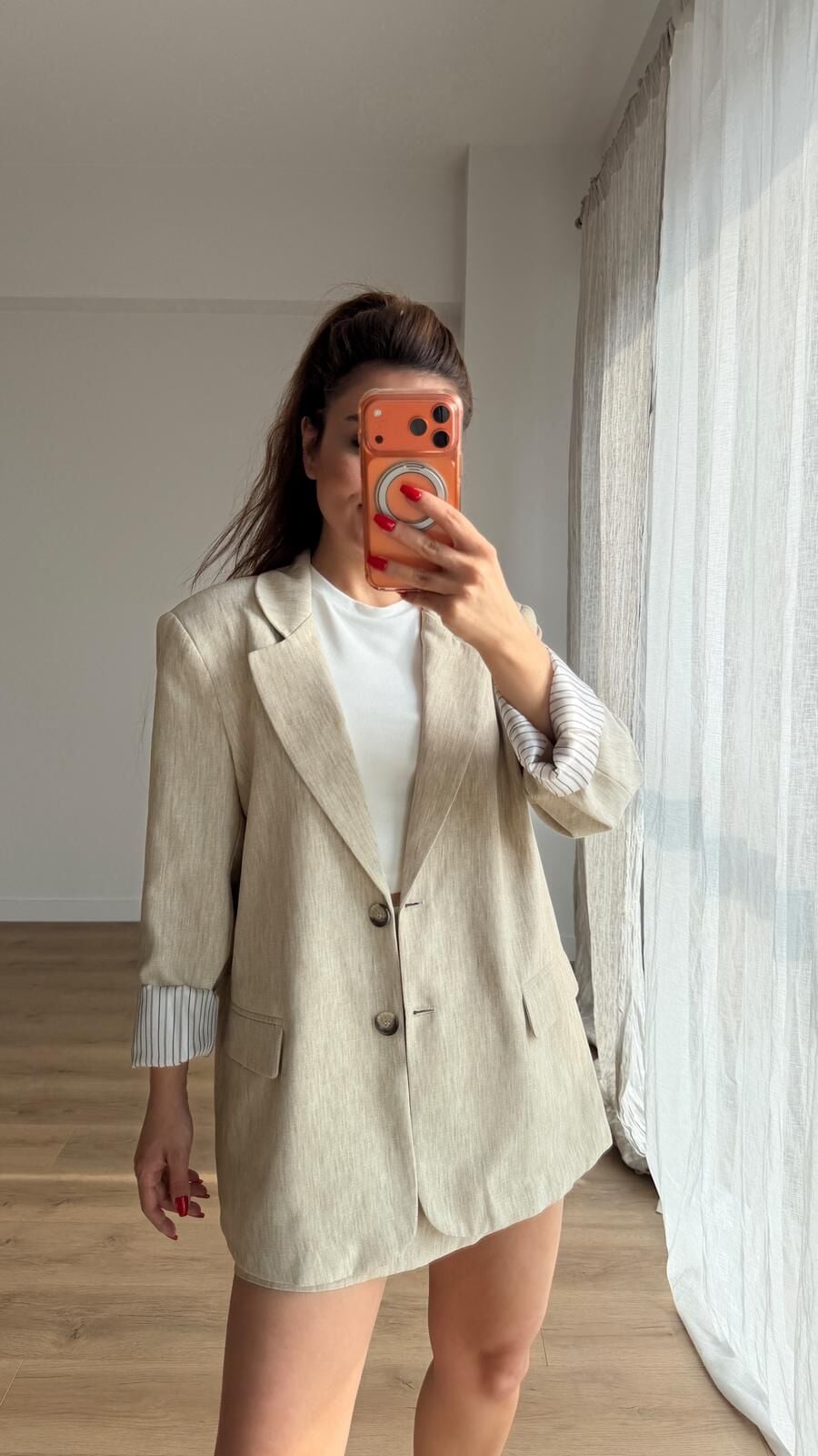 Dokulu Garnili Blazer Natural