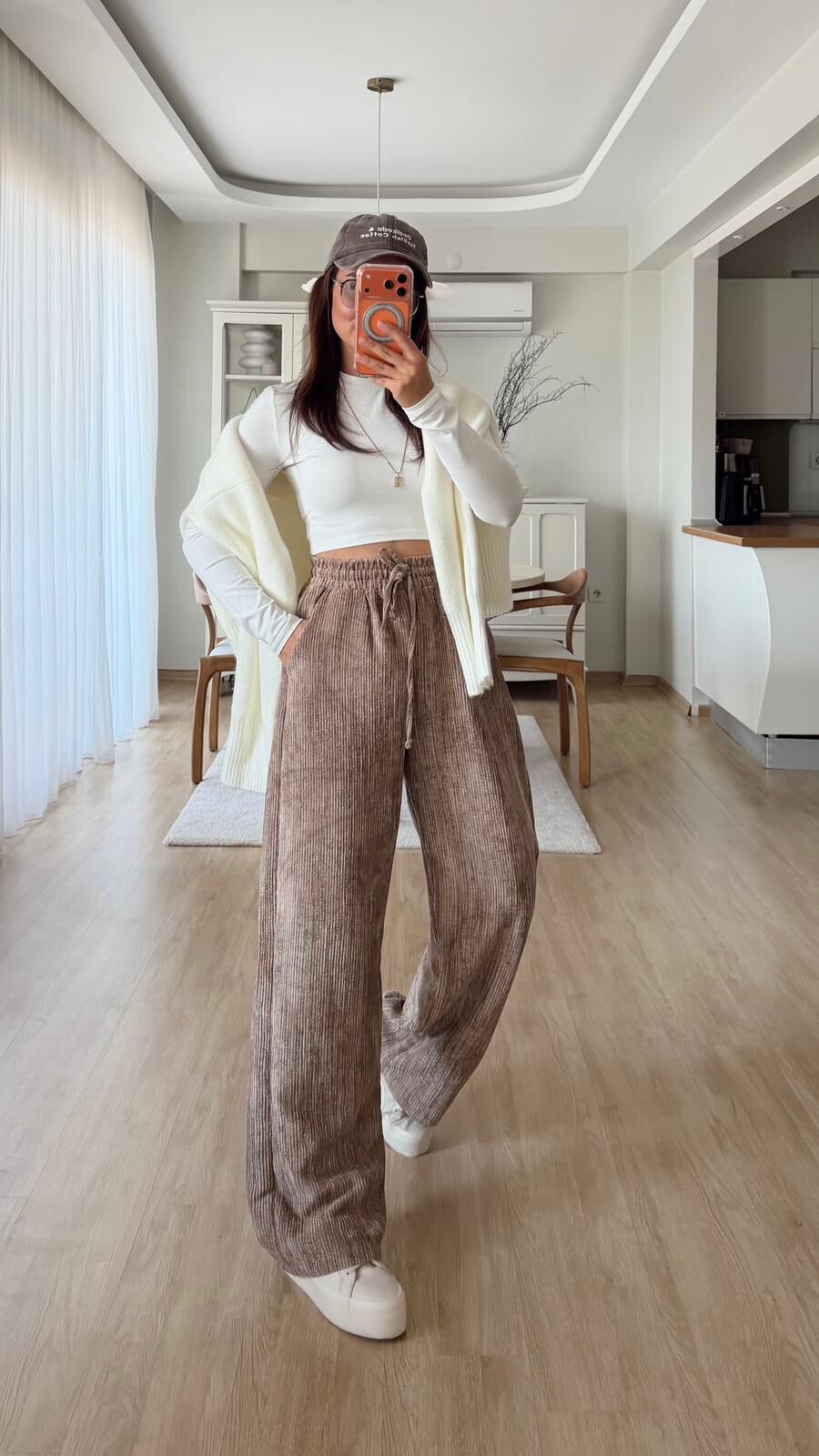 Kadife Pantolon Camel