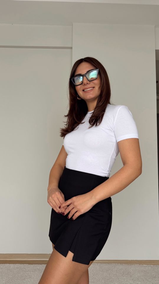 Basic Crop Tshirt Beyaz