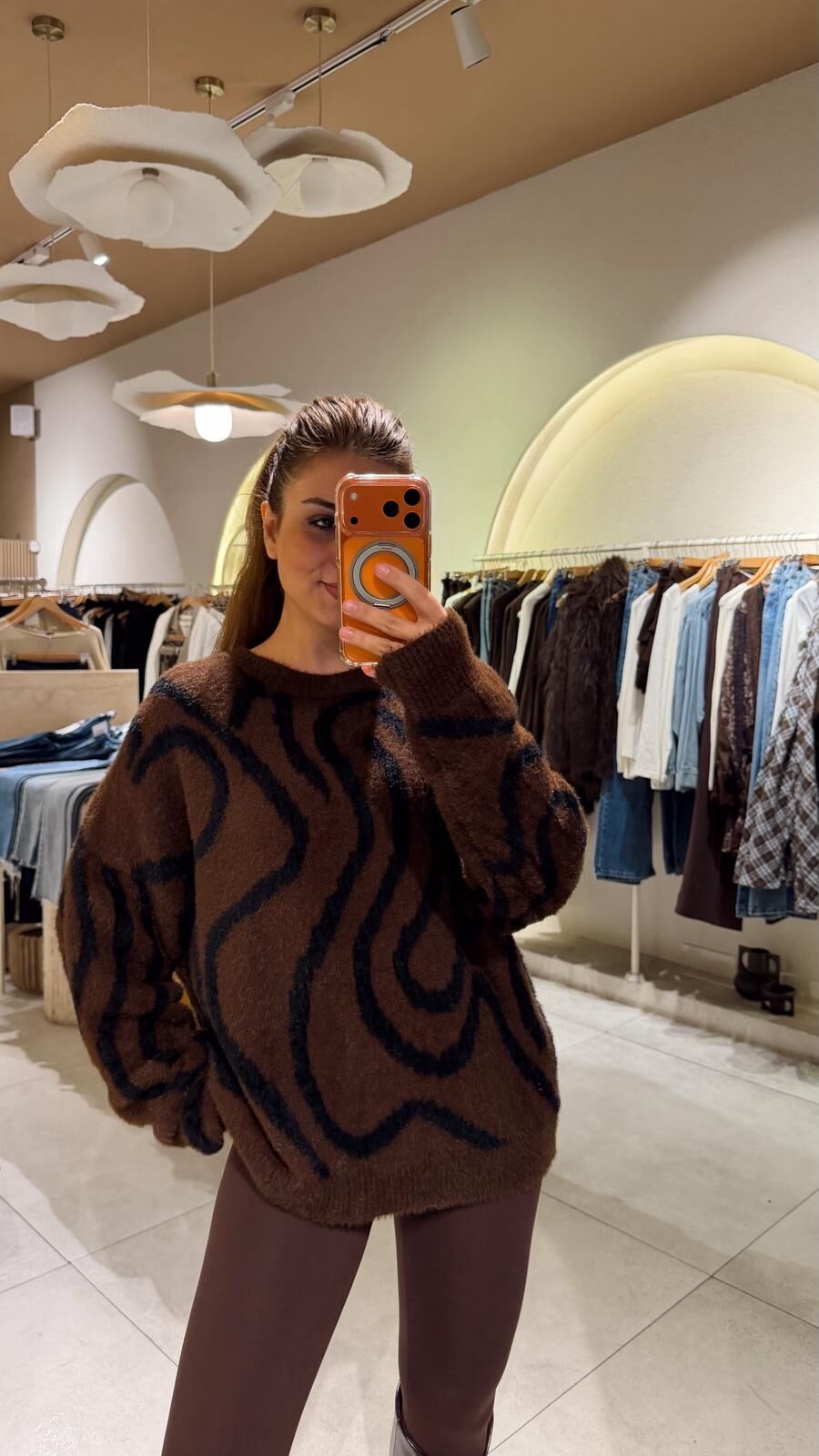 Desenli Zr Kazak Kahve