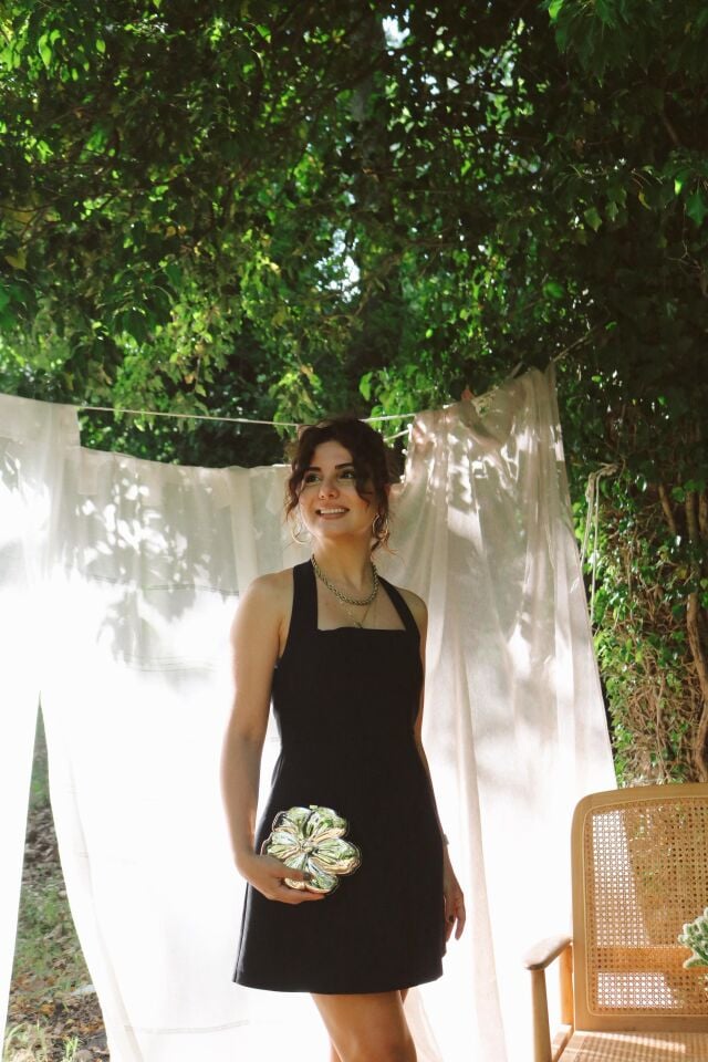 Black Boyundan Bağlamalı Elbise