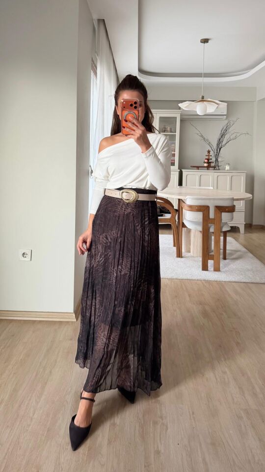 Msm Kayık Yaka Triko Ekru