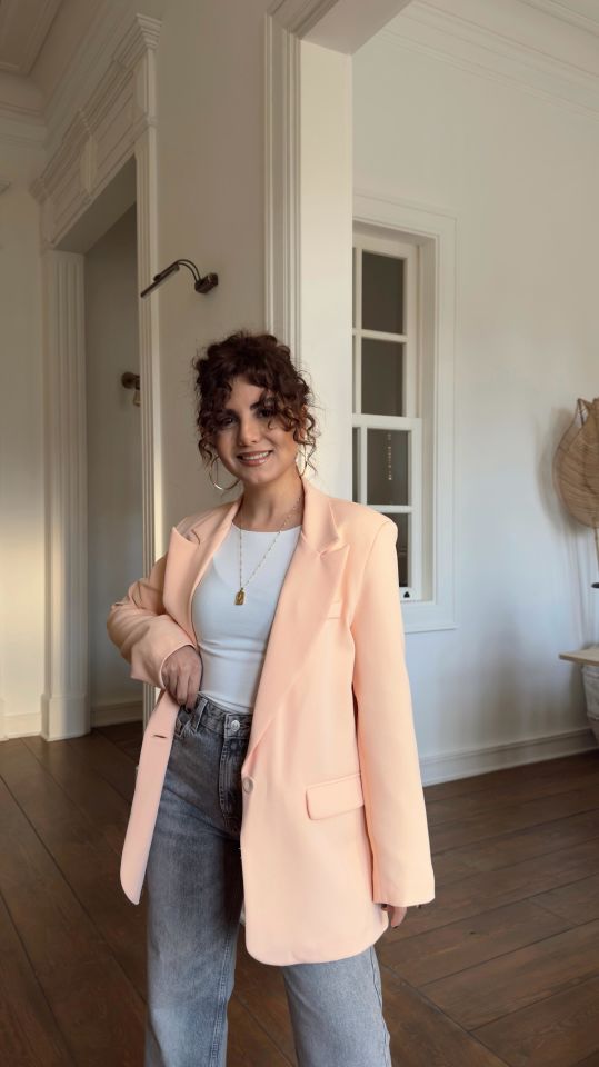 Erkek Yaka Blazer-Kavuniçi