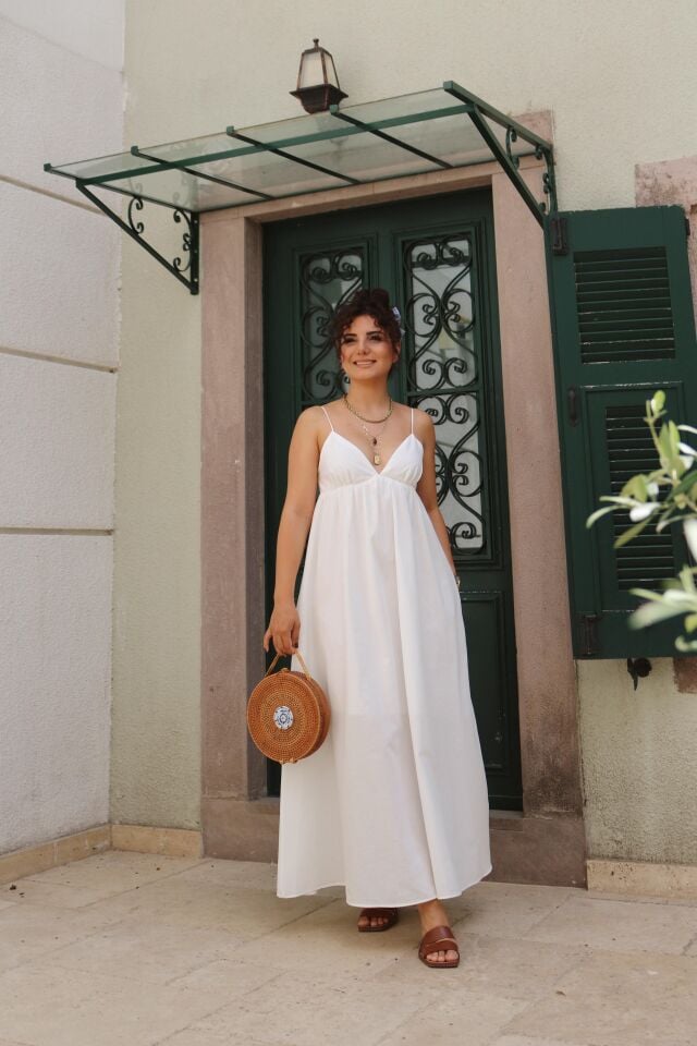 Emily Beyaz Elbise