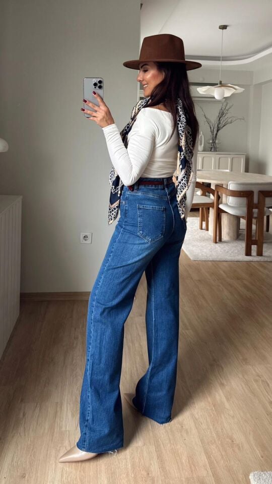 Maria Palazzo Taşlamalı Jean