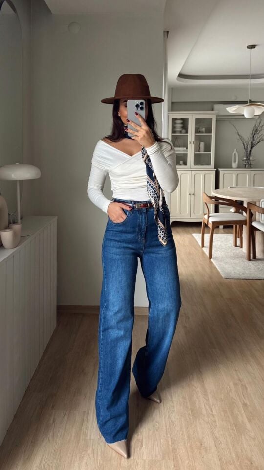 Maria Palazzo Taşlamalı Jean