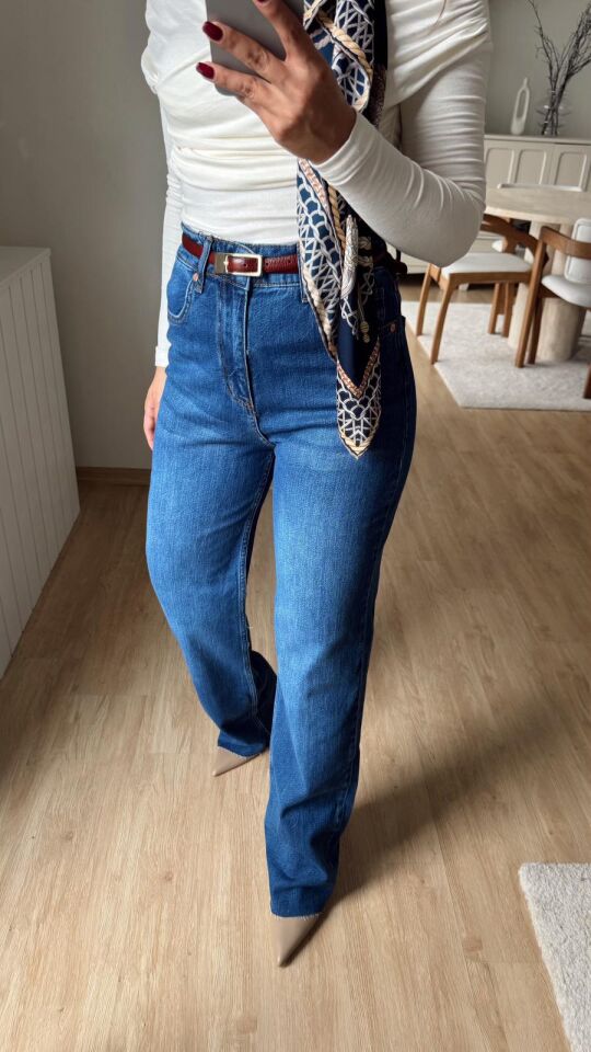 Maria Palazzo Taşlamalı Jean