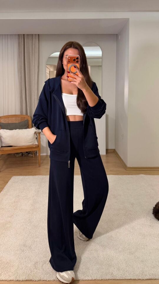 Kapüşonlu Ceket Takım Laci