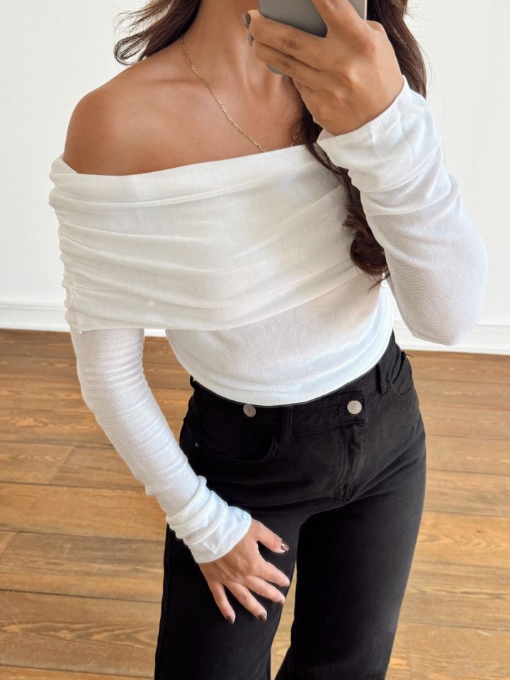 Madonna Triko Drape Bluz