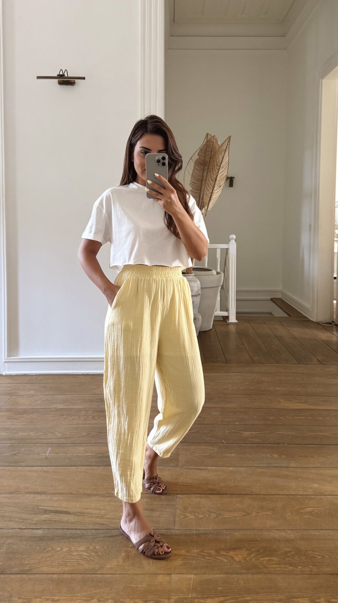 Müslin Şalvar Sarı