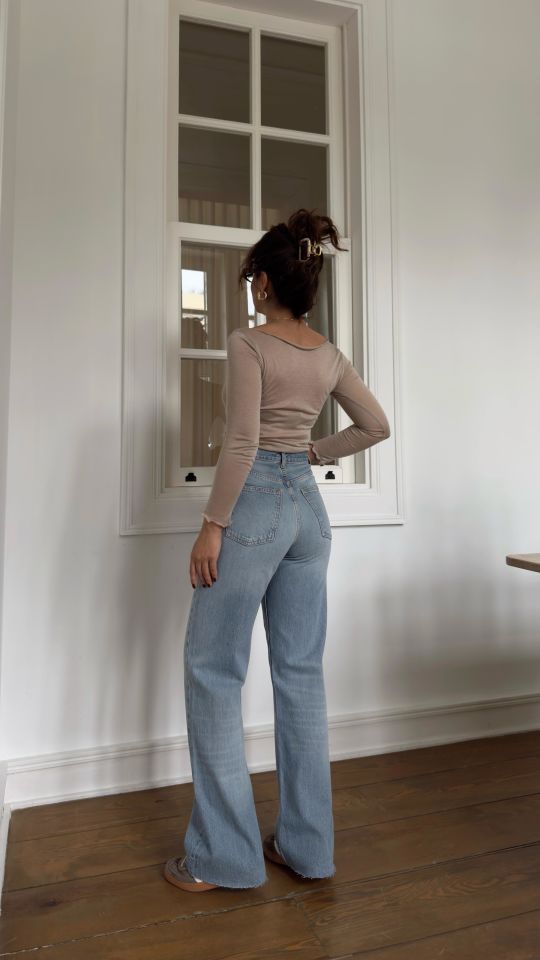 ZR Taşlamalı Straight Jean Mavi