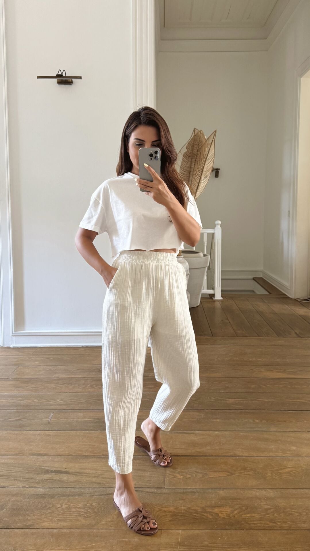 Müslin Şalvar Ekru