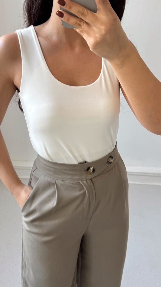 Pamuklu Kolsuz Atlet Beyaz1