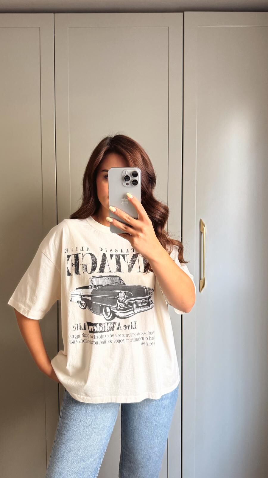 Vintage Baskılı Tshirt