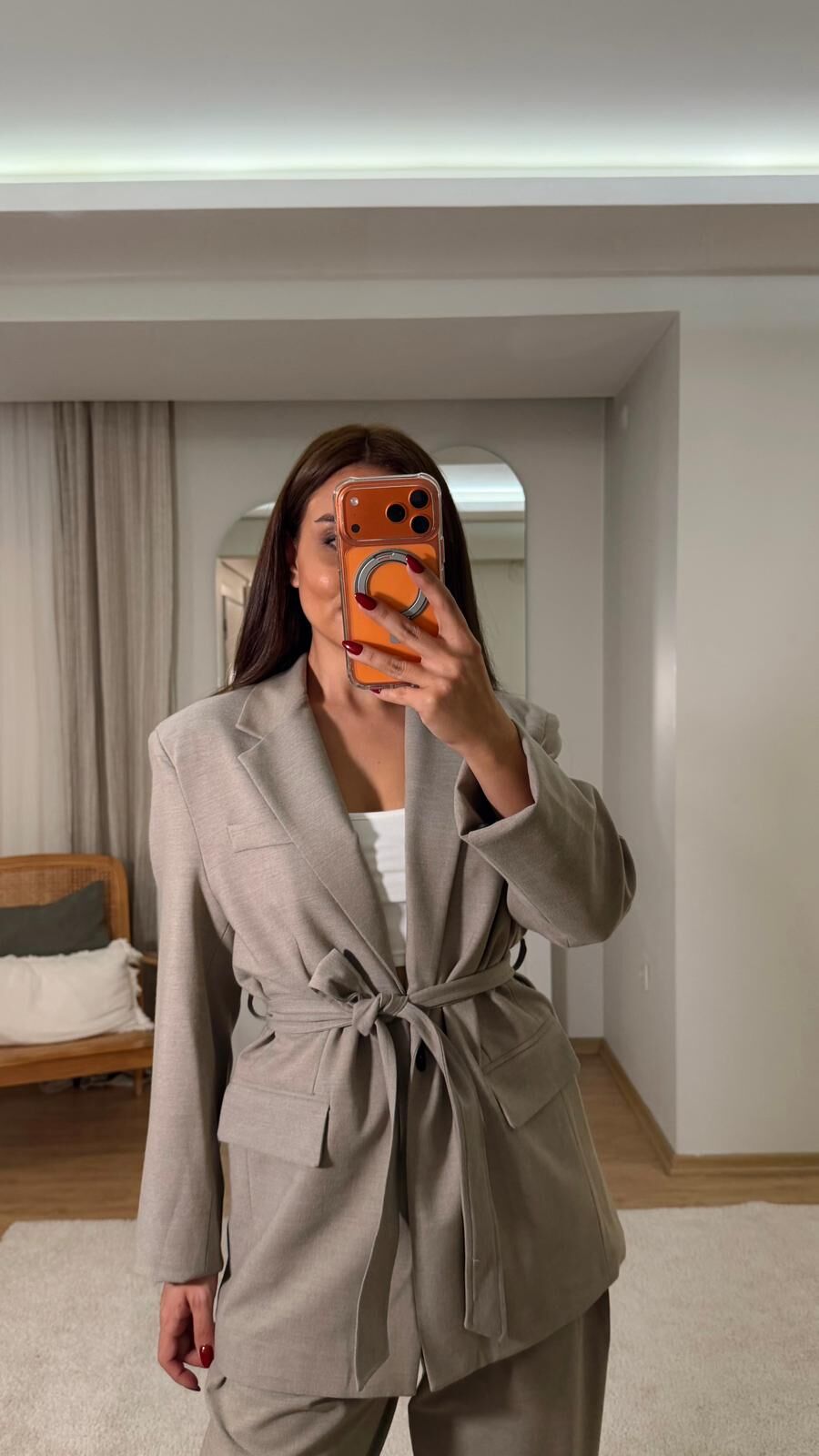 Vizon Kuşaklı Blazer