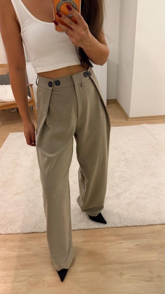 Detaylı Vizon Pantolon