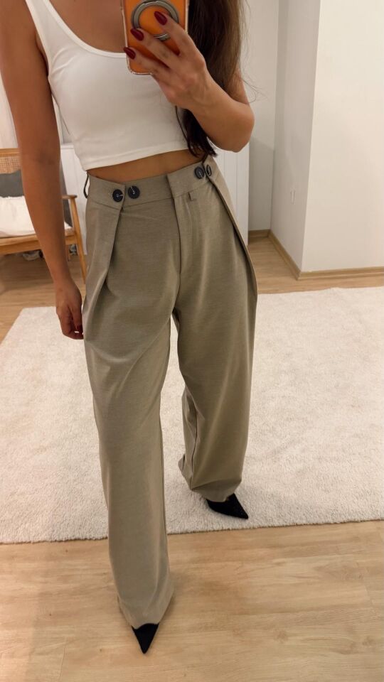 Detaylı Vizon Pantolon