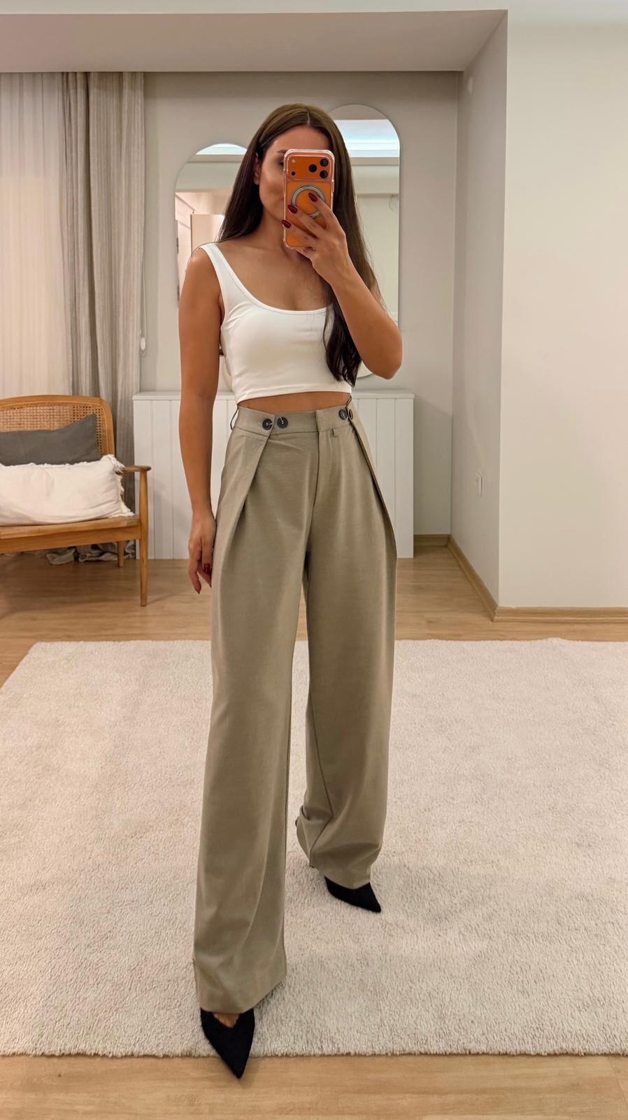 Detaylı Vizon Pantolon