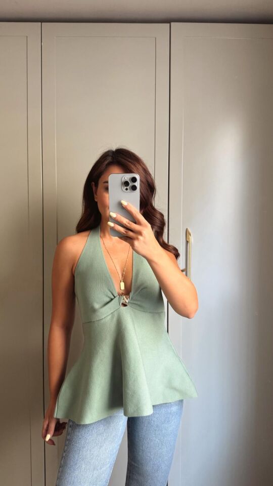 Çelik Triko Bluz Mint