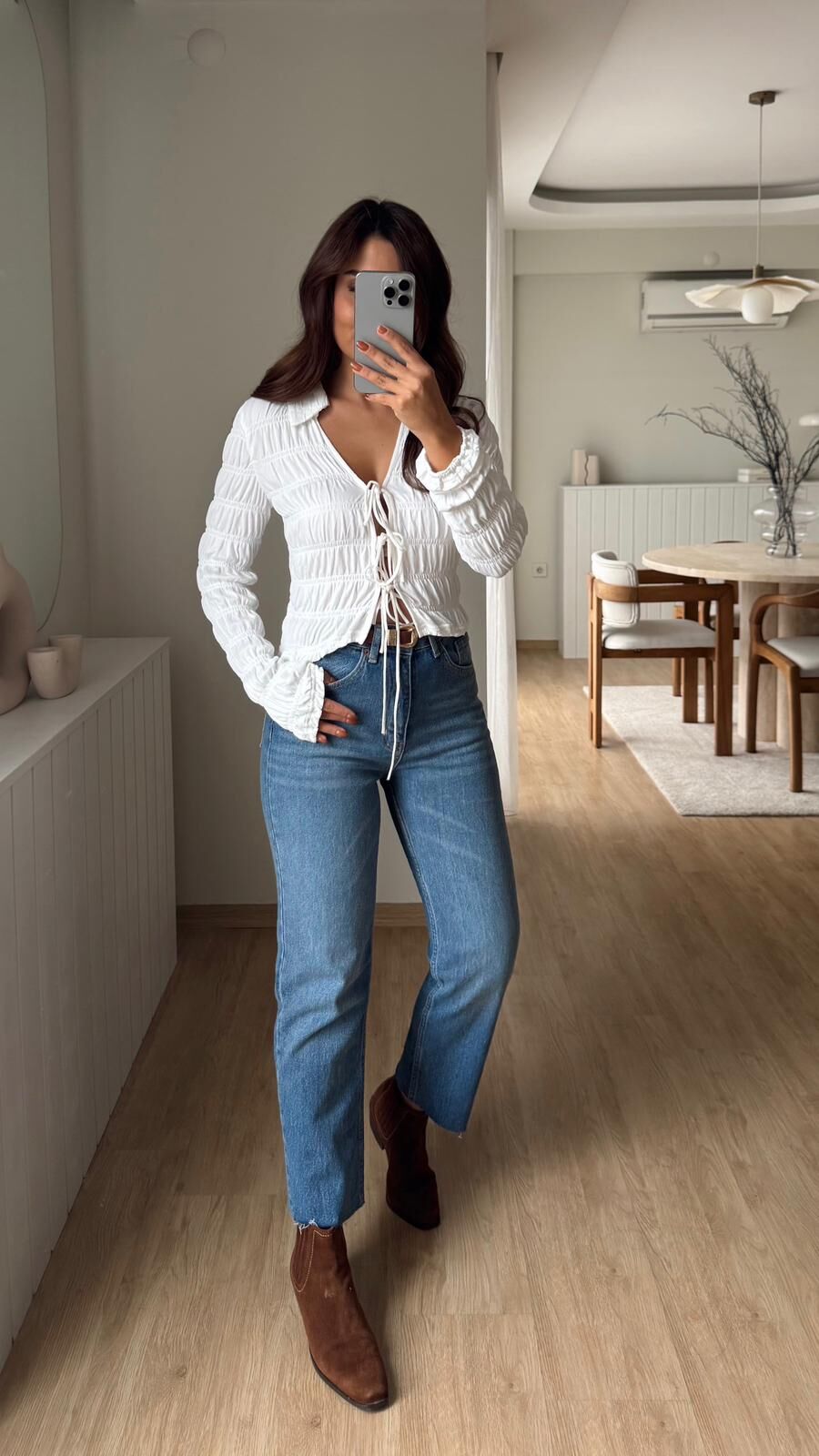 Taşlamalı Kesik Jean 2402