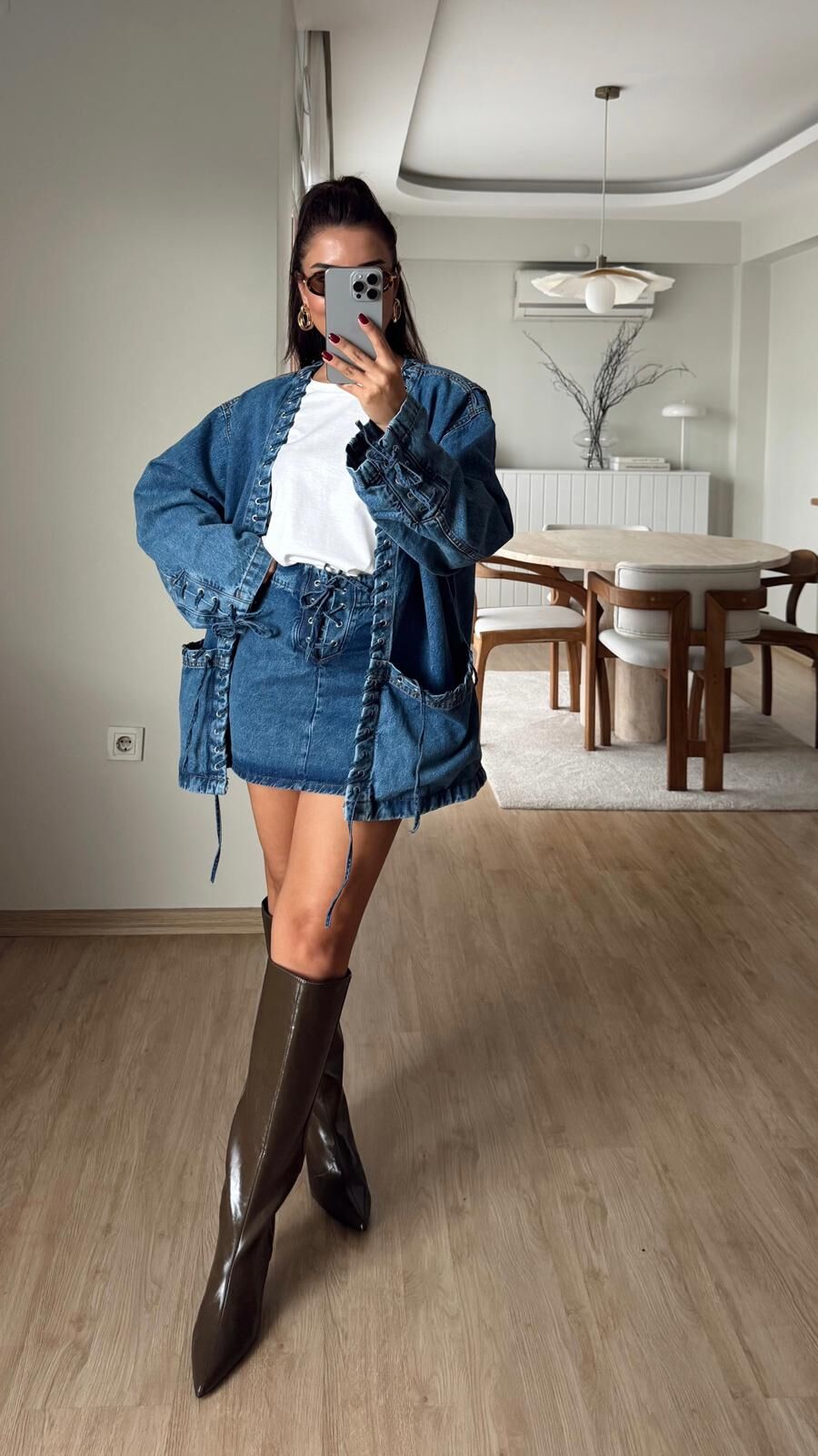 Mella Kuşgözü Denim Takım