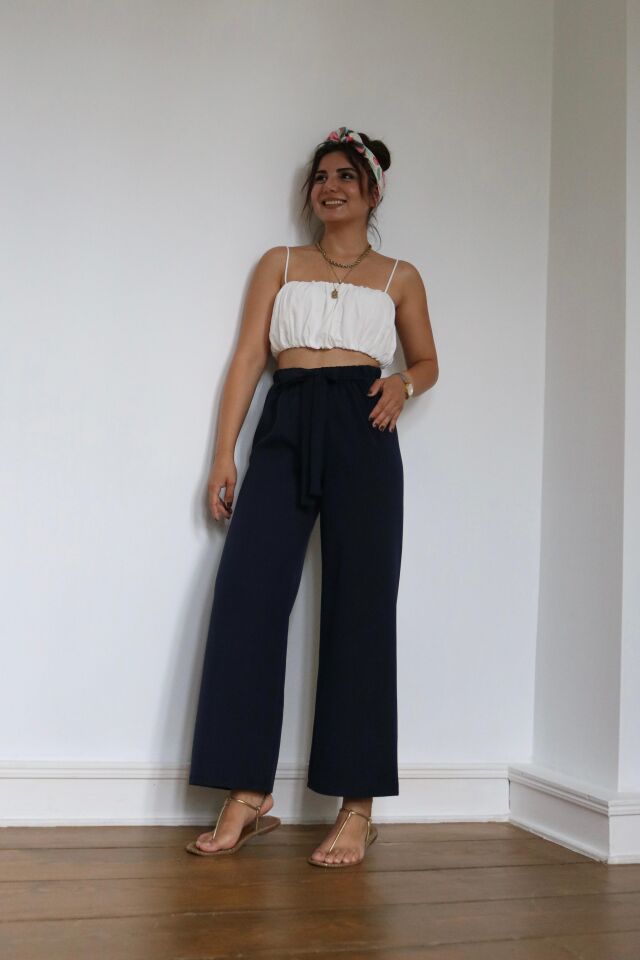 Bağlamalı Pantolon Siyah