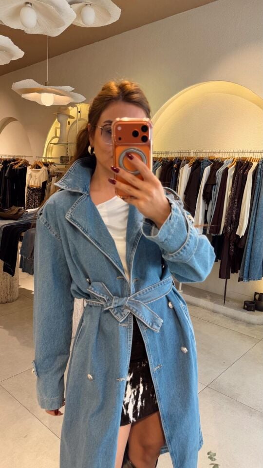 Zr Denim Trenchcoat