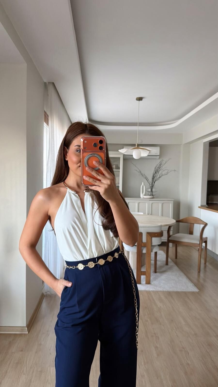 Jarse Aksesuarlı Bluz Beyaz