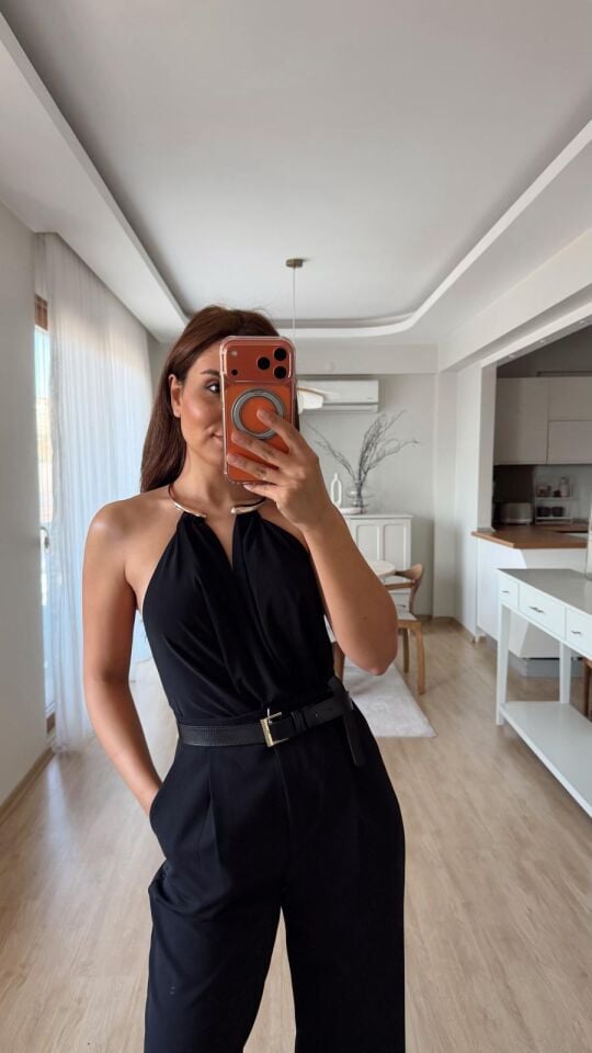 Jarse Aksesuarlı Bluz Siyah