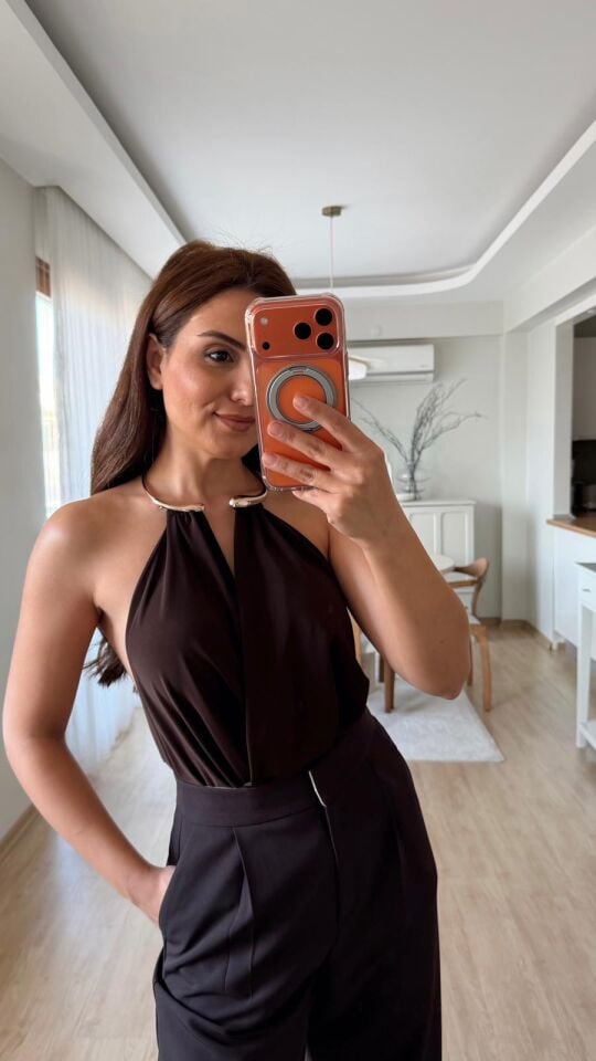 Jarse Aksesuarlı Bluz A.Kahve