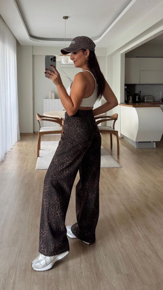 Leopar Denim Pantolon