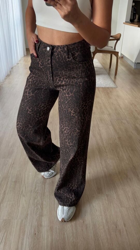 Leopar Denim Pantolon