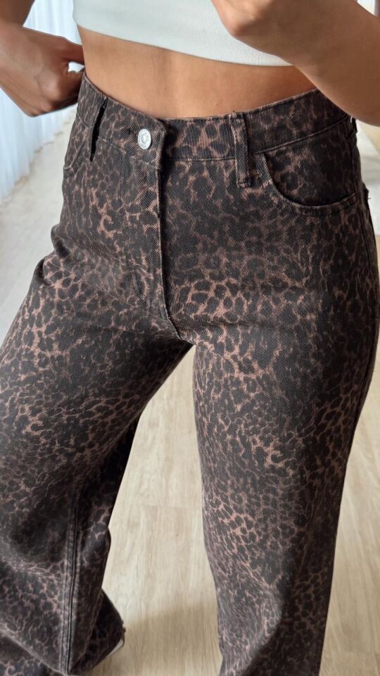 Leopar Denim Pantolon
