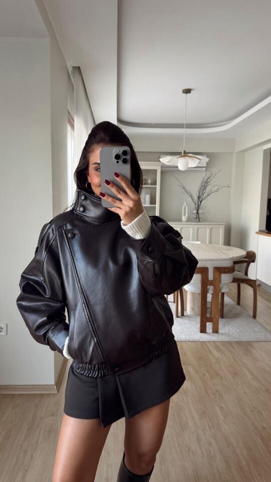 Acı Kahve Deri Ceket