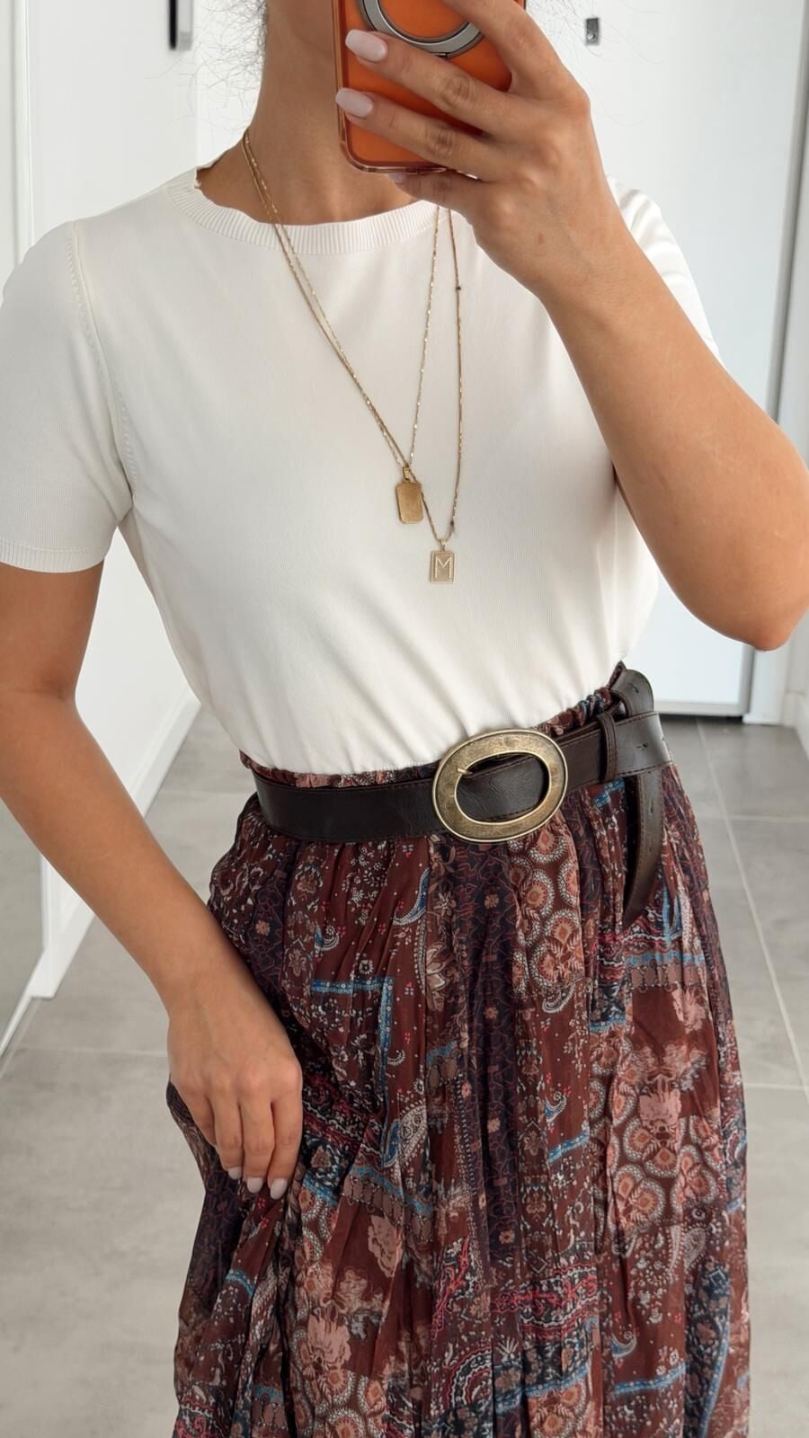 Bisiklet Yaka Ekru Kısa Kol Triko