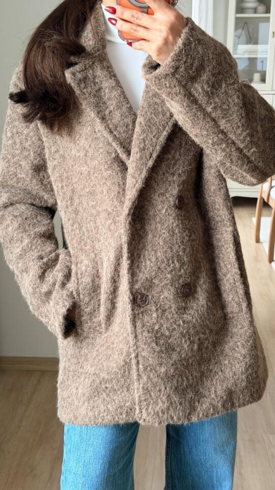 Kırçıllı Kaşe Kaban Vizon